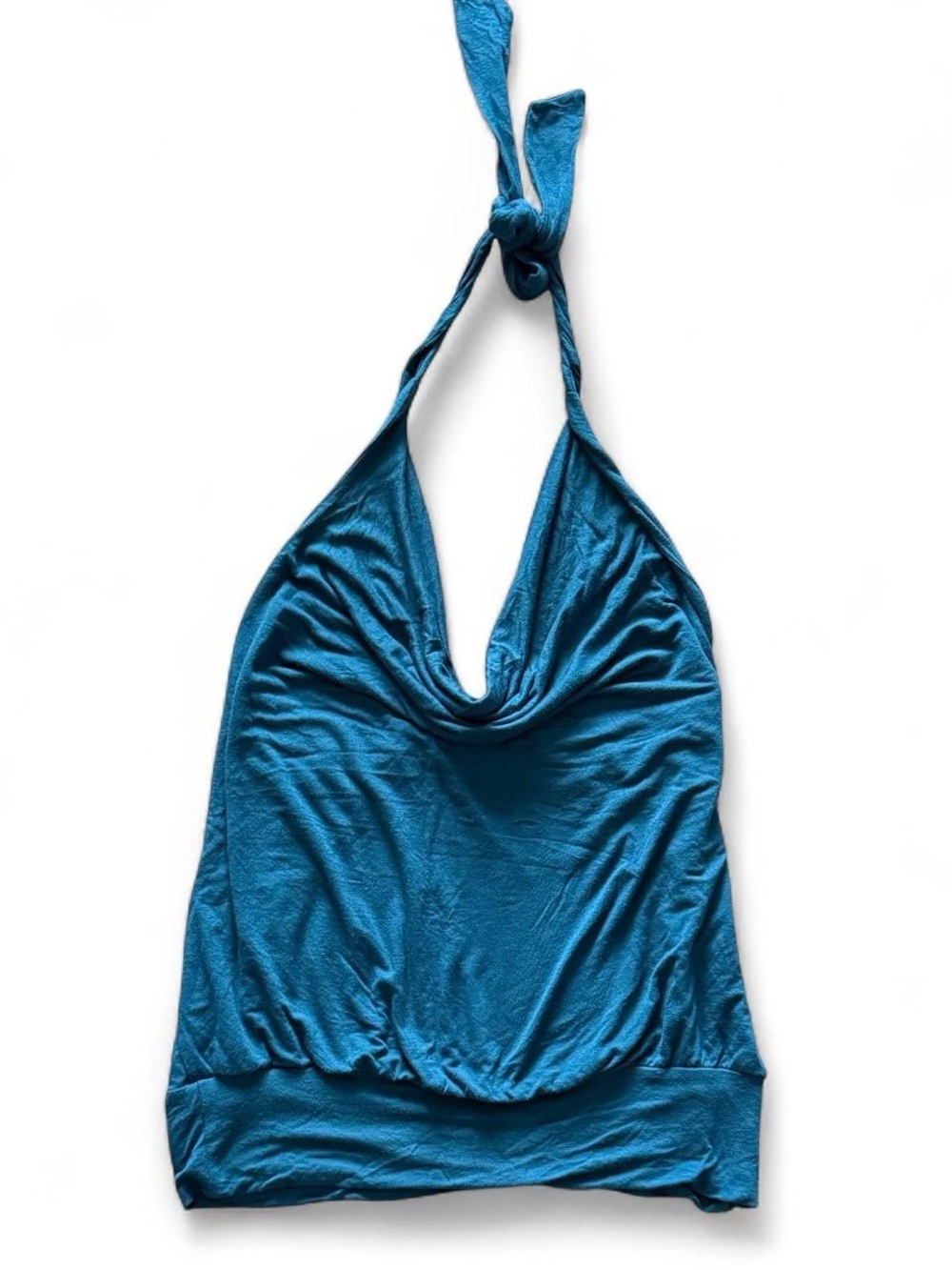 Halter Neck Camisole Tank Top - Teal Blue